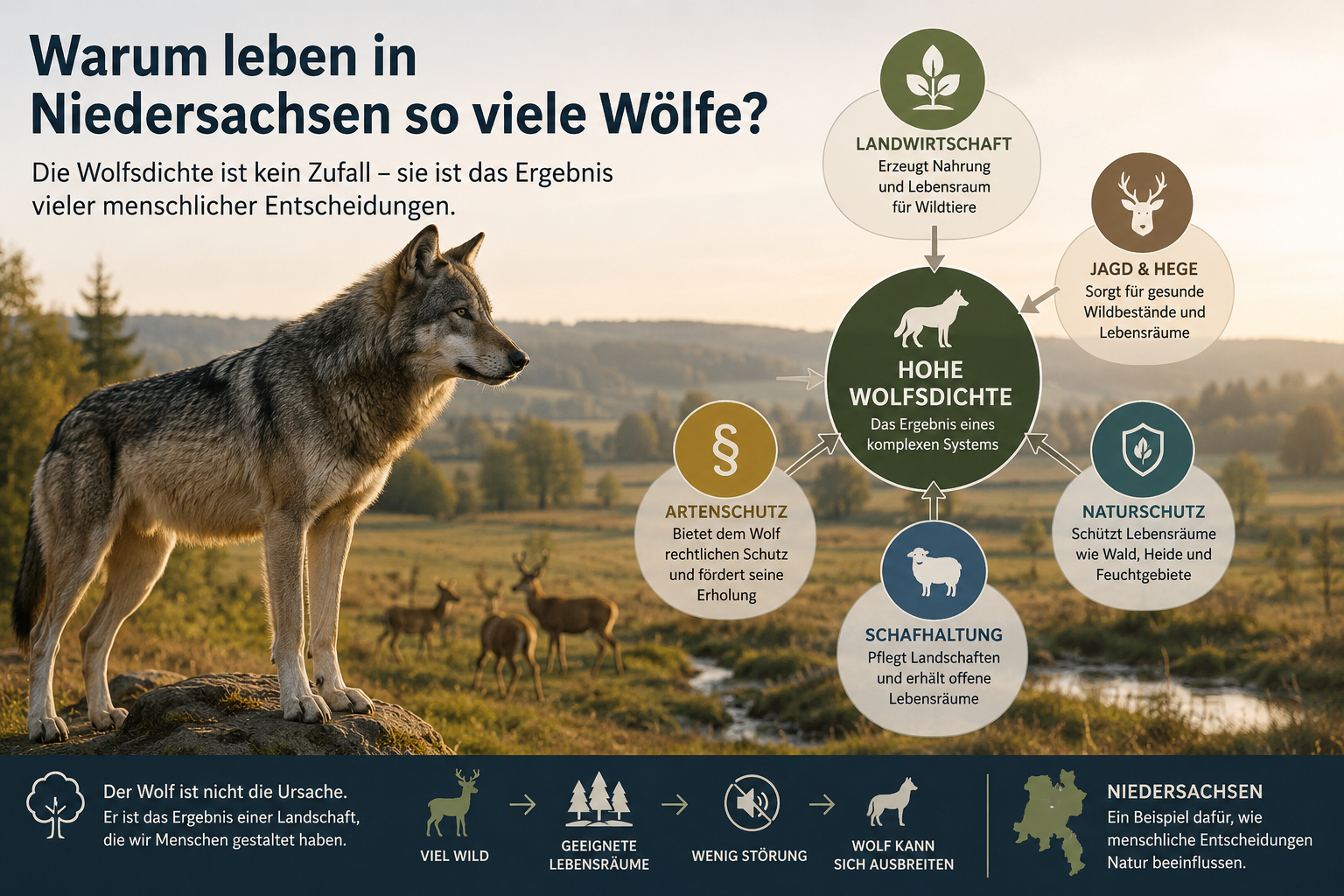Warum leben in Niedersachsen so viele Wölfe?