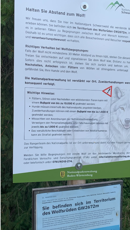 Hunde im Nationalpark: Teil des Problems bei GW2672m?