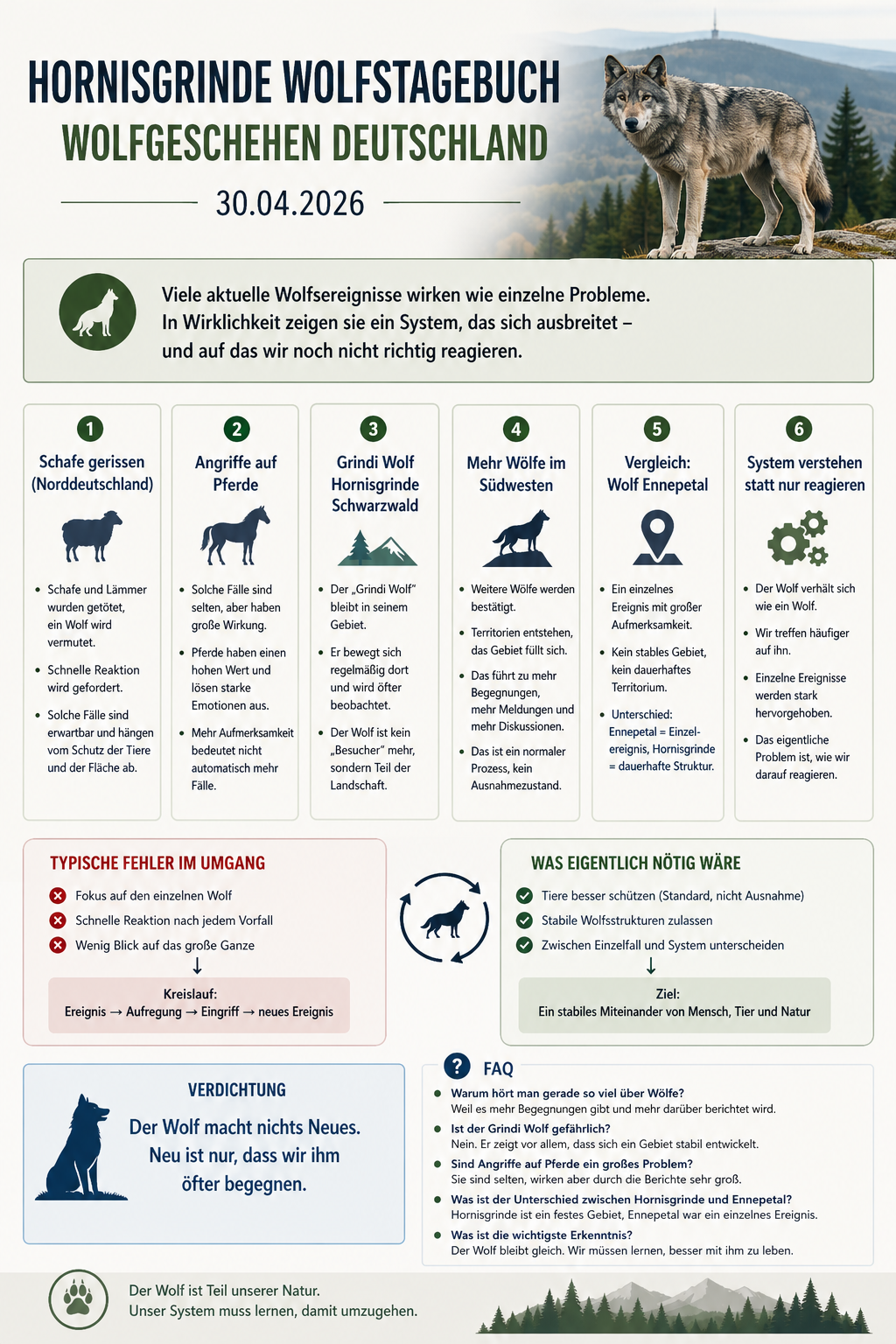 Hornisgrinde Wolfstagebuch · Wolfsgeschehen Deutschland 30.04.2026