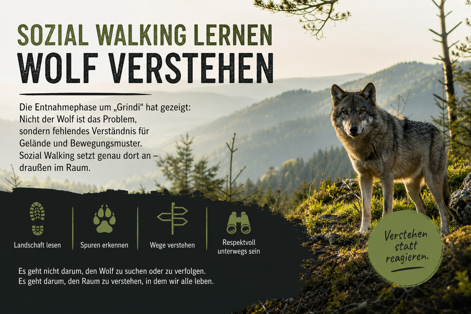 Sozial Walking lernen · Wolf verstehen